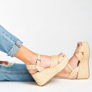 Steve Madden Pam Espadrille Wedges Size 8